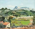 Paysage du Midi aux cyprès